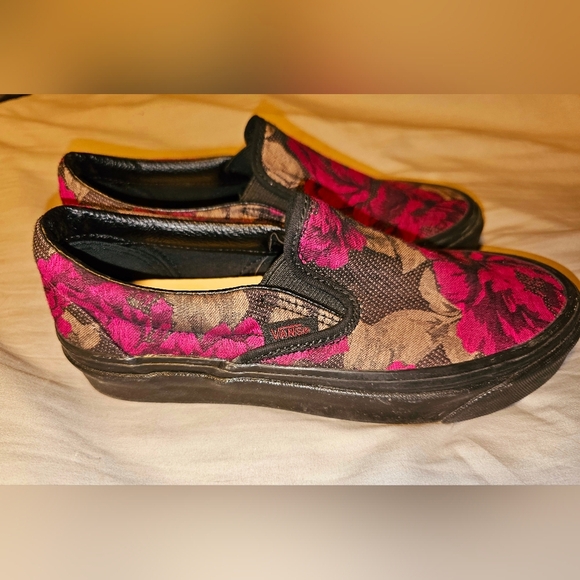 Vans Womens Anaheim Factory Classic Slip-On 98 DX Roses Size 5.5 W or 4.0 M - Picture 7 of 9